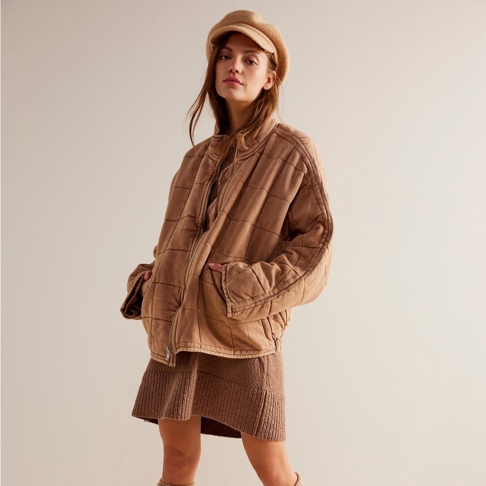Free People Dolman Quilted Knit Jacket